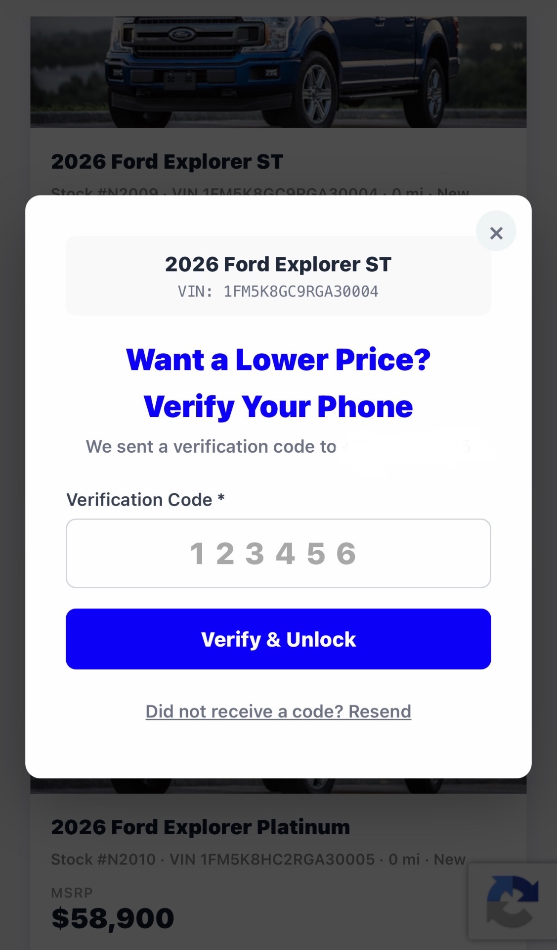 3. Verifies by SMS